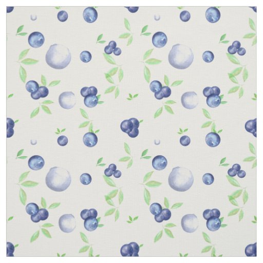 Blueberries Pattern Fabric