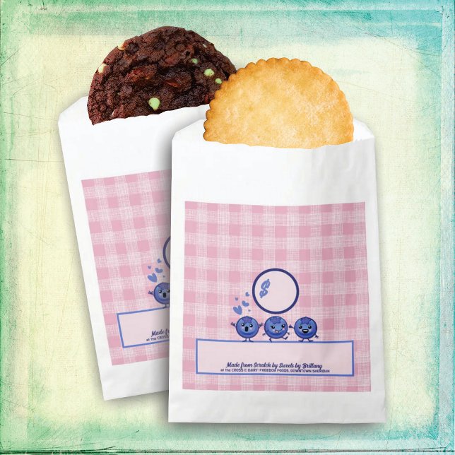Blueberries personalized baking bakery packaging favor bag (Creator Uploaded)