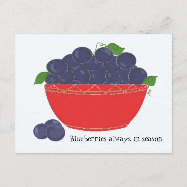 Blueberries Postcard (Front)