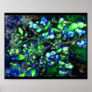 Blueberries poster