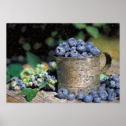 Blueberries Poster Print