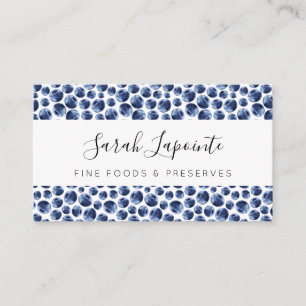 Blueberries Print Fruit Pattern Business Card