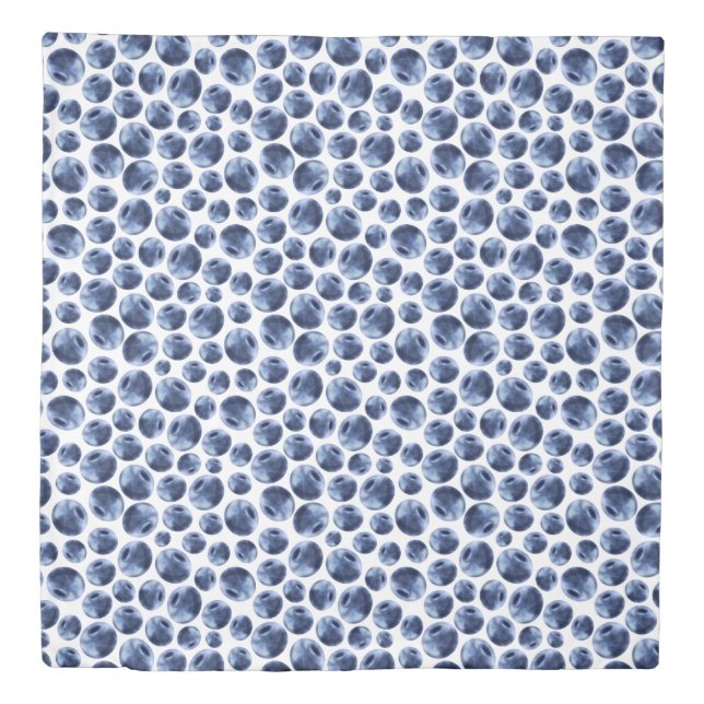 Blueberries Print Fruit Pattern Duvet Cover (Front)