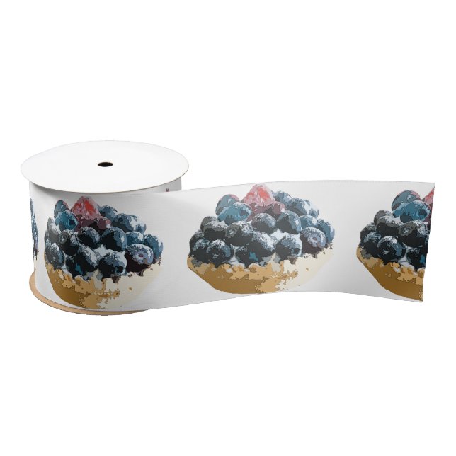 Blueberries Satin Ribbon (Spool)