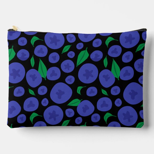 Blueberries Seamless Pattern Accessory Pouch (Front)
