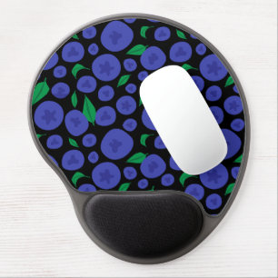 Blueberries Seamless Pattern Gel Mouse Pad