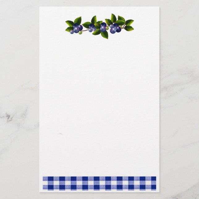 Blueberries Stationery (Front)