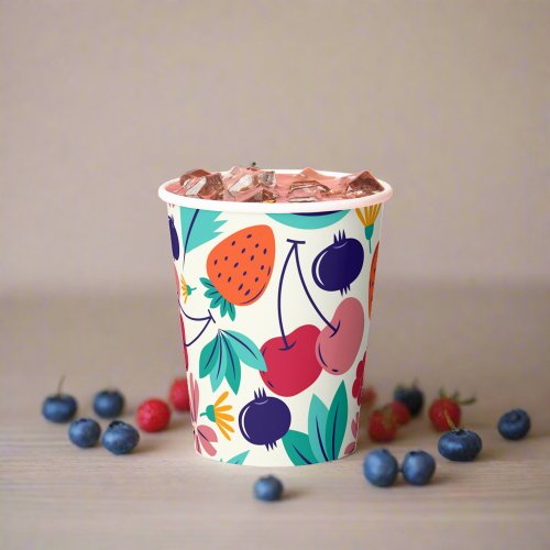 Blueberries Strawberries Berry sweet Birthday Paper Cups