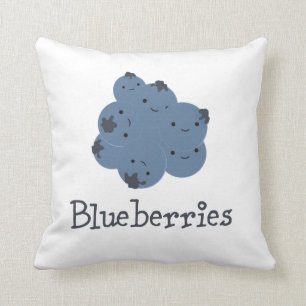Blueberries Throw Pillow