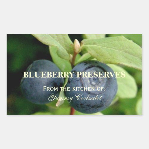 Blueberries Vaccinium ovalifolium Rectangular Sticker