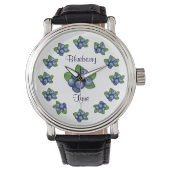 Blueberries Watch by pomegranate_gallery at Zazzle