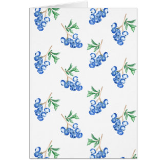 Blueberries Watercolor Pattern Cards