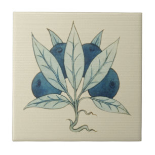 Blueberries William De Morgan Ceramic Tile