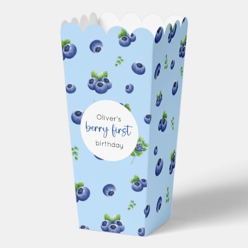 Blueberry 1st Birthday Berry First Favor Boxes