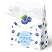 Blueberry 1st Birthday Berry First Favor Boxes