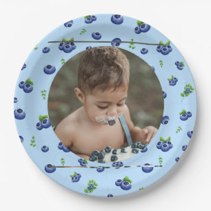 Blueberry 1st Birthday Berry First Photo Paper Plates