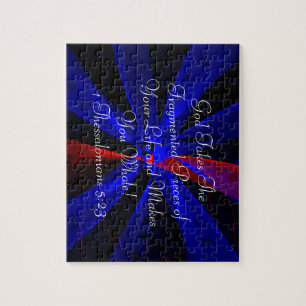 Blueberry Abstract Fragmented Geometric Puzzle