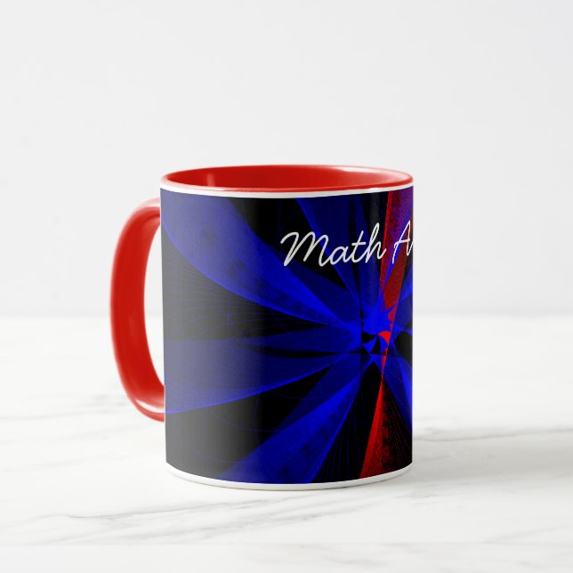 Blueberry Abstract Geometric Math Art Coffee Mug (Front Left)