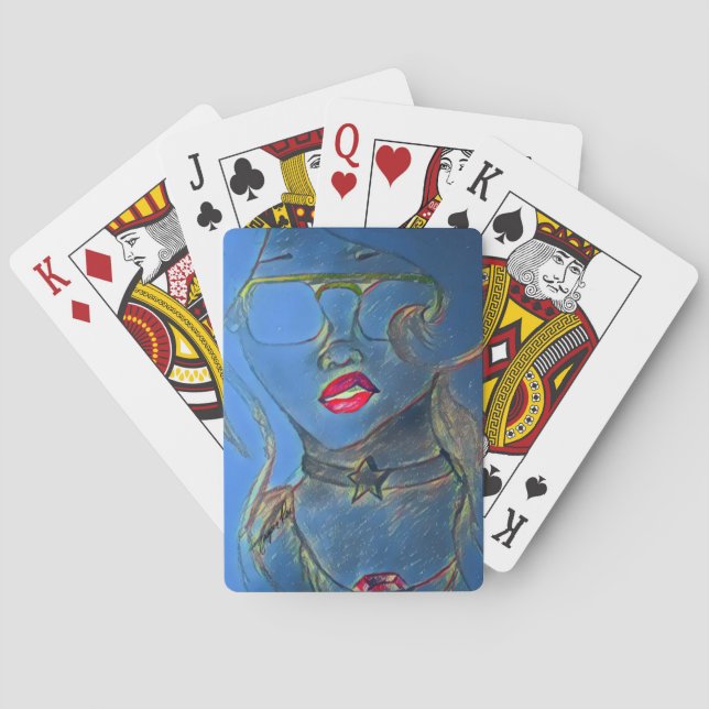 Blueberry Amethyst Vibes Special Edition Poker Cards (Back)