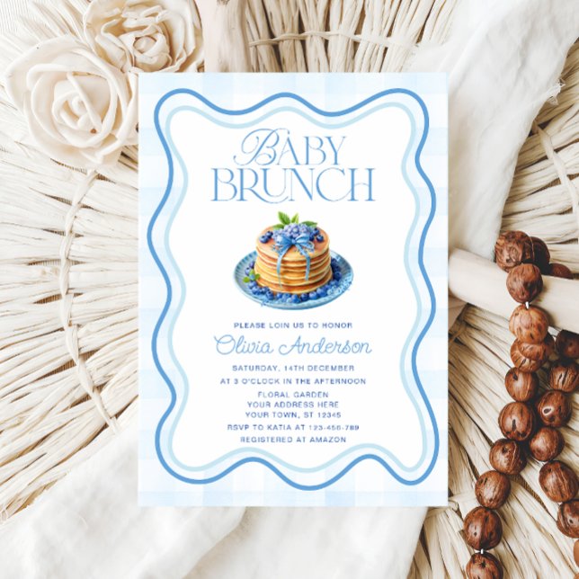 Blueberry Baby Brunch Baby Shower Invitation (Creator Uploaded)