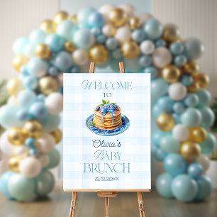 Blueberry Baby Brunch Baby Shower Welcome Foam Board