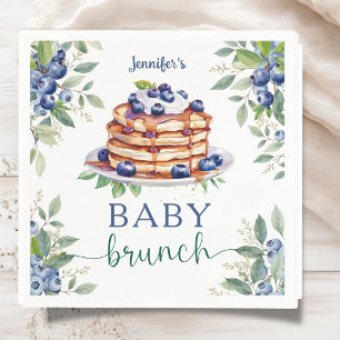 Blueberry Baby Brunch Boy Baby Shower Napkins