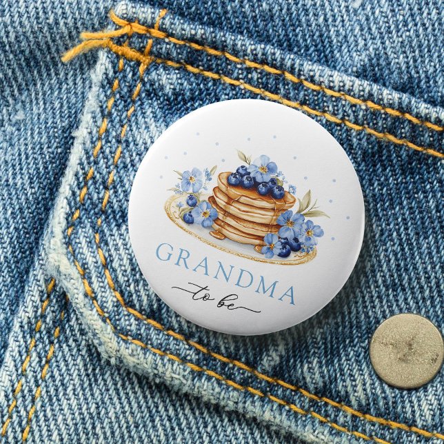 Blueberry Baby Brunch Grandma To Be Button (Creator Uploaded)