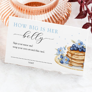 Blueberry Baby Brunch How Big is Her Belly Game Enclosure Card