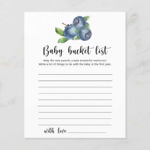 Blueberry _ Baby bucket wishlist 