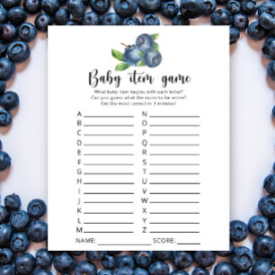 Blueberry - Baby Item Game - Baby Shower Game