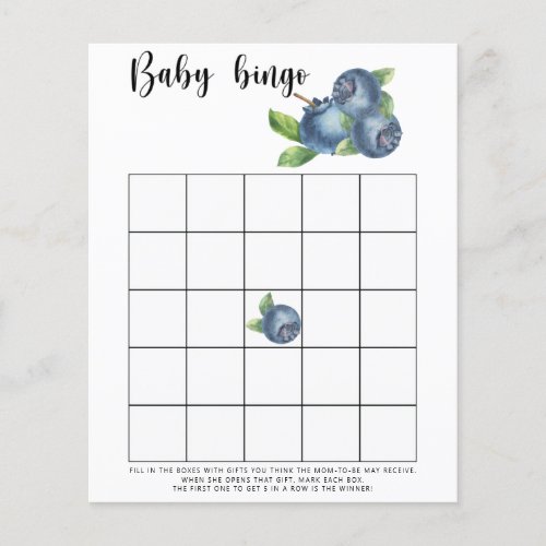Blueberry _ Baby shower bingo game