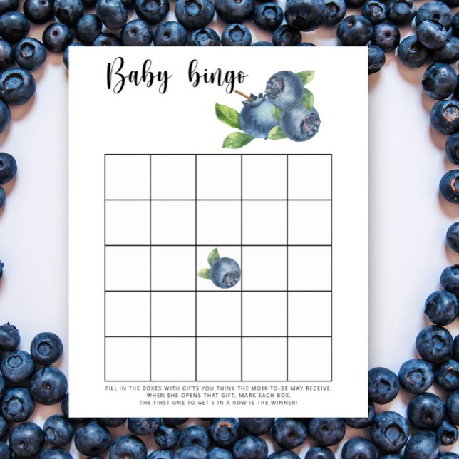 Blueberry - Baby shower bingo game (Creator Uploaded)