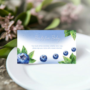 Blueberry Baby Shower Books for Baby Enclosure Card
