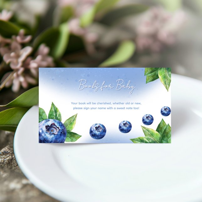 Blueberry Baby Shower Books for Baby Enclosure Card (Creator Uploaded)