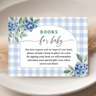 Blueberry Baby Shower Books For Baby Enclosure Card