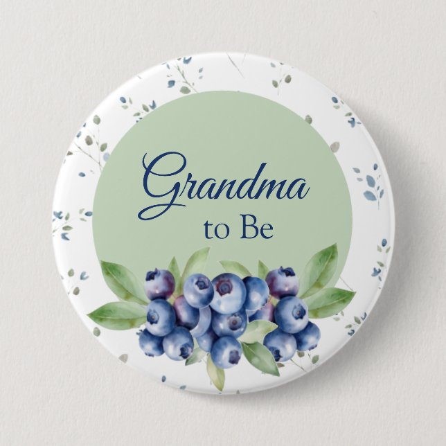 Blueberry Baby Shower Buttons (Front)