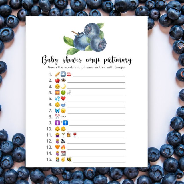 Blueberry - baby shower emoji pictionary game (Creator Uploaded)