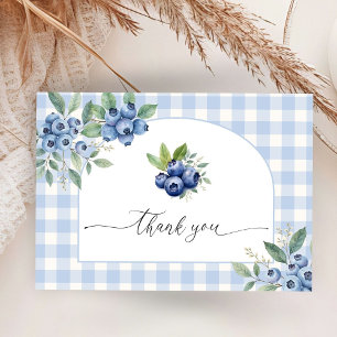 BlueBerry Baby Shower Flat Thank You Enclosure Card