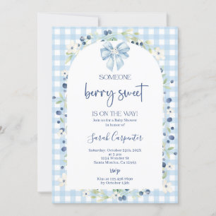 Blueberry Baby Shower Invitation