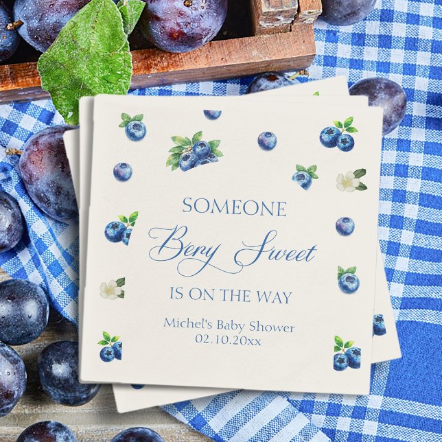 Blueberry Baby Shower  Napkins (Creator Uploaded)
