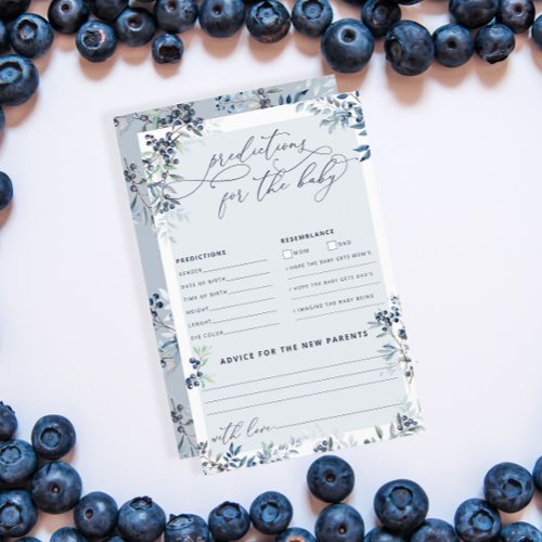 Blueberry Baby Shower Predictions and Advice