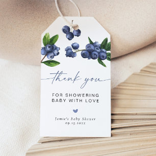 Blueberry Baby Shower Thank You Favor Gift Tags