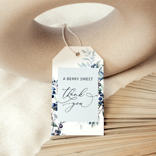 Blueberry Baby Shower Thank You Favor Gift Tags