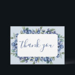 Blueberry Baby Shower Thank You Note Card<br><div class="desc">Blueberry Baby Shower Thank You Note Card</div>
