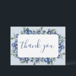 Blueberry Baby Shower Thank You Note Card<br><div class="desc">Blueberry Baby Shower Thank You Note Card</div>