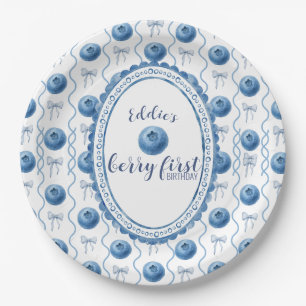 Blueberry Baby's Berry First 1st Birthday Party Paper Plates