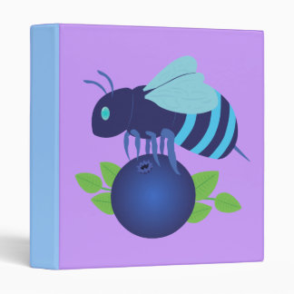Blueberry Bee 3 Ring Binder