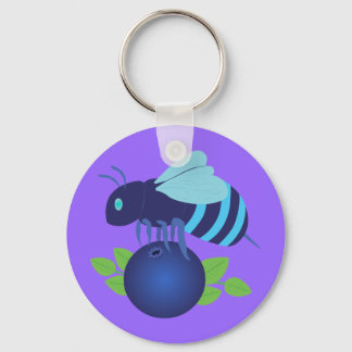 Blueberry Bee Keychain