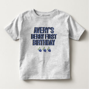Blueberry Berry First Girl 1st Birthday Toddler T-shirt