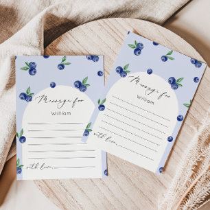 Blueberry berry first time capsule message card